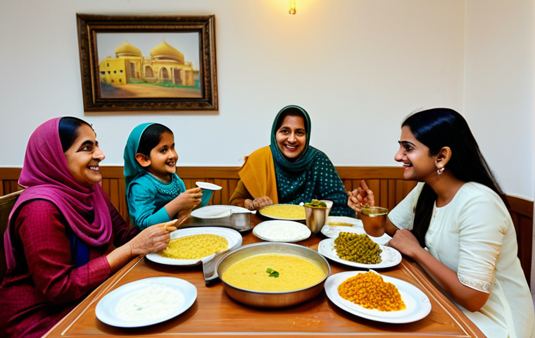 **
"A family is enjoying a meal of *desi ghee* drizzled over warm *roti* and *daal*. The setting is a cozy, well-lit home dining room with traditional Pakistani decor. Everyone is fully clothed in modest, everyday attire. The focus is on the joy of sharing a healthy, family-friendly meal. Safe for work, appropriate content, perfect anatomy, natural proportions, professional food photography, high quality."
**